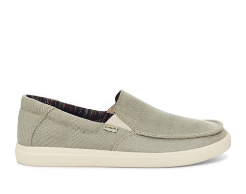 Férfi Tornacipő - Sanuk Sideline 2 Hemp Slip-on - Sanuk Szürke Cipő EKMUYA594